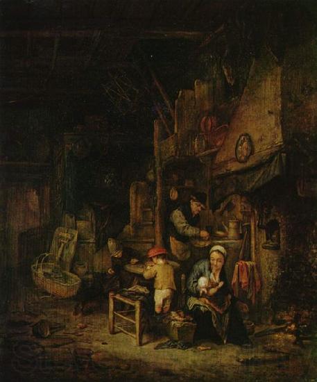 Adriaen van ostade Peasant family at home France oil painting art